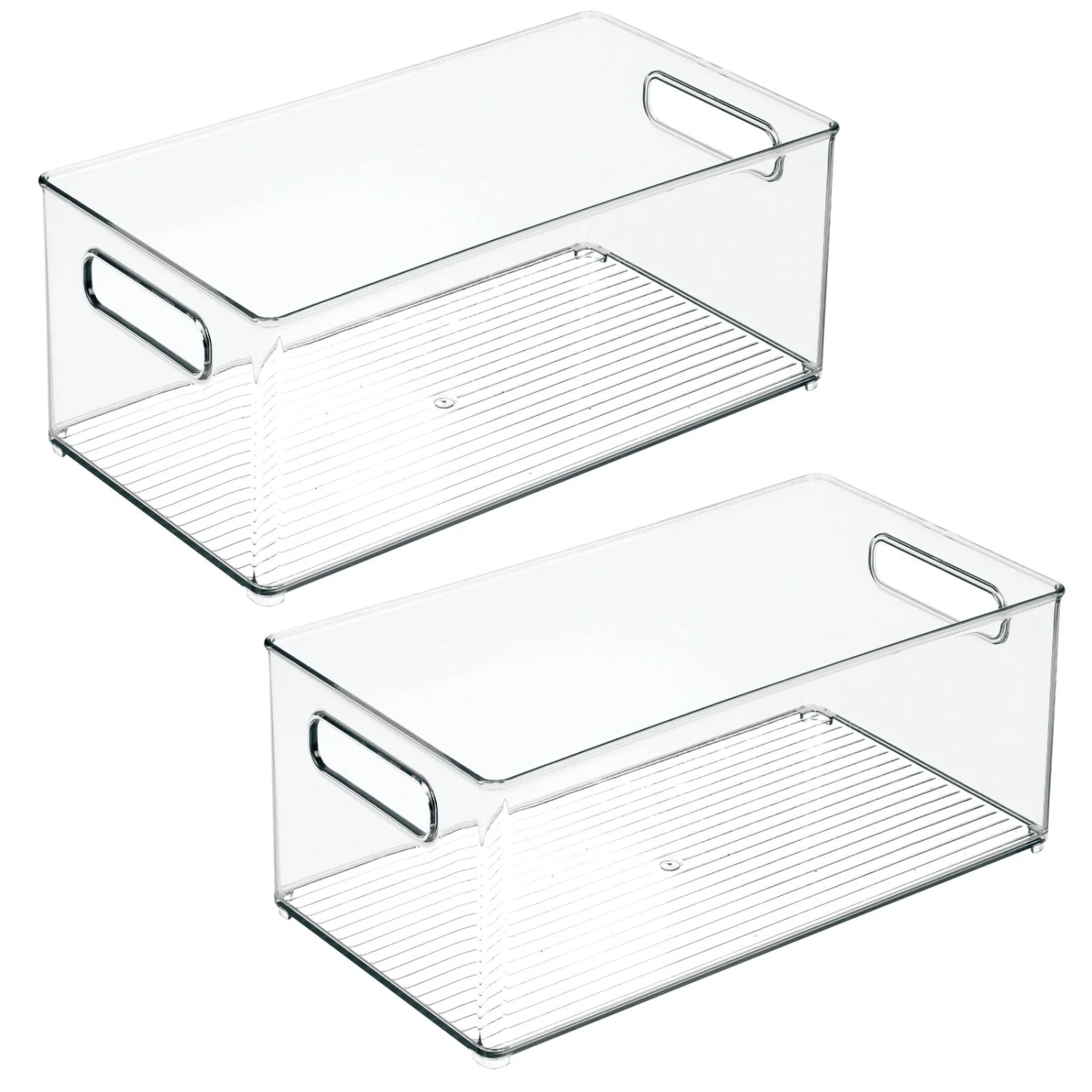 Stackable Bathroom Bin with Handles 15 x 8 x 6 Stackable Bathroom Bin With Handles 15 X 8 X 6 -mDesign 1600 Square JPG 1733MDK c6627d78 079f 4824 ab2e 37b26ea2af00