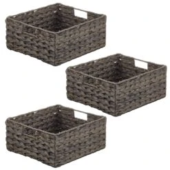 Woven Plastic Basket 13 X 12 X 6 4 Woven Plastic Basket 13 X 12 X 6 -mDesign 1600 Square JPG 17406MDK.MAIN 3