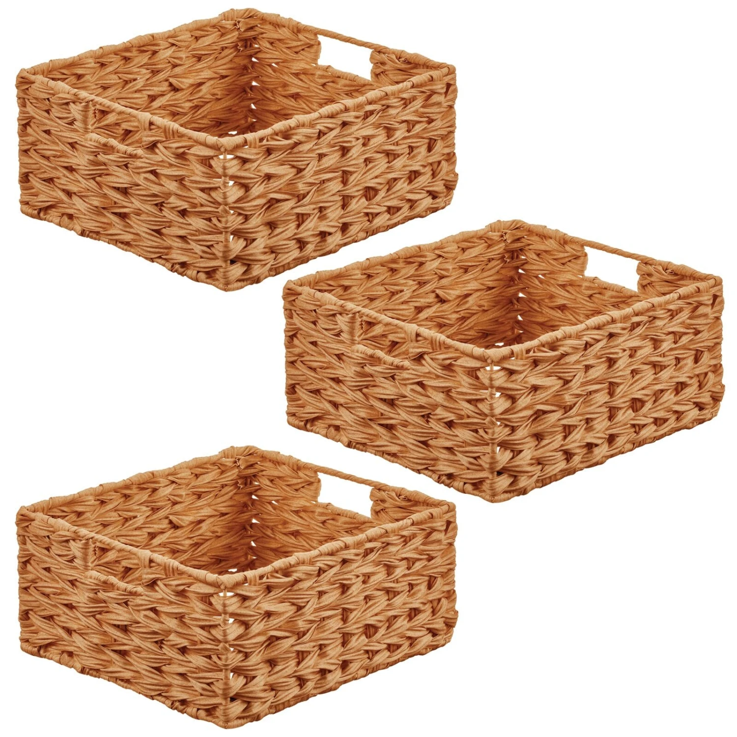 Woven Plastic Basket 13 x 12 x 6 Woven Plastic Basket 13 X 12 X 6 -mDesign 1600 Square JPG 17407MDK.MAIN 3