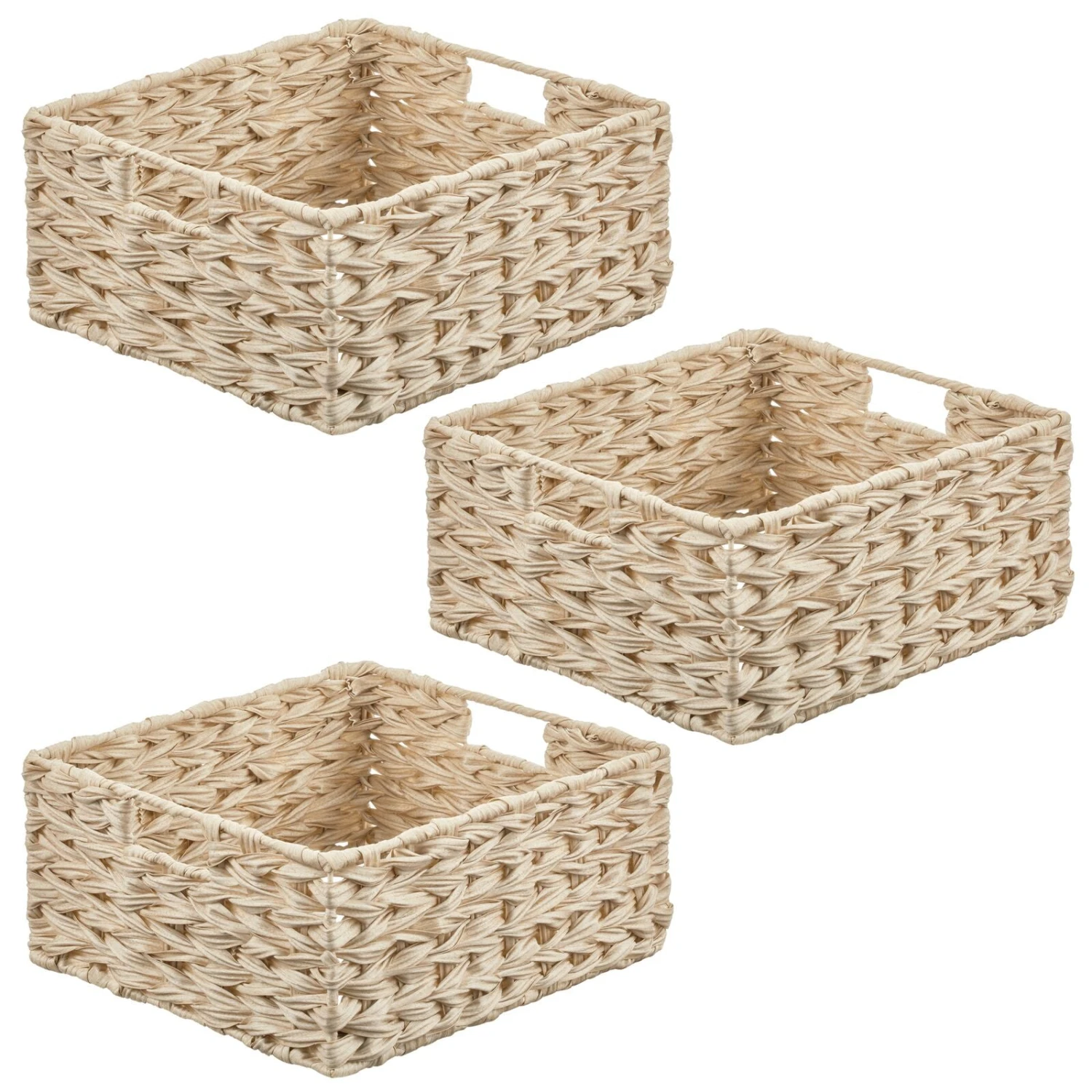 Woven Plastic Basket 13 x 12 x 6 Woven Plastic Basket 13 X 12 X 6 -mDesign 1600 Square JPG 17408MDK.MAIN 3