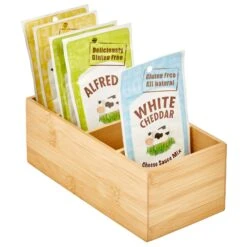 4-Section Bamboo Bin 8 X 4 X 3