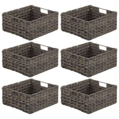 Woven Plastic Basket 13 X 12 X 6 14 Woven Plastic Basket 13 X 12 X 6 -mDesign 1600 Square JPG 18022MDK.MAIN 3