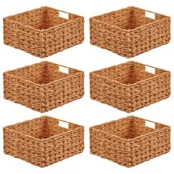 Woven Plastic Basket 13 X 12 X 6 12 Woven Plastic Basket 13 X 12 X 6 -mDesign 1600 Square JPG 18023MDK.MAIN 3