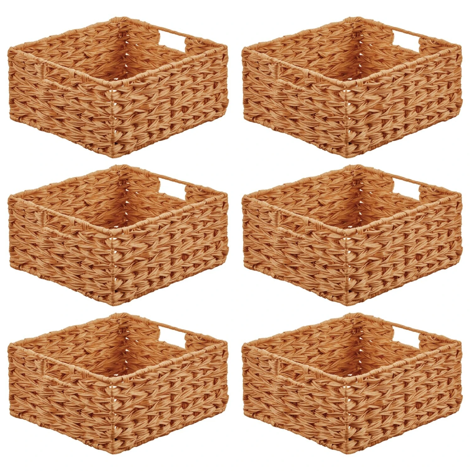 Woven Plastic Basket 13 x 12 x 6 Woven Plastic Basket 13 X 12 X 6 -mDesign 1600 Square JPG 18023MDK.MAIN 3