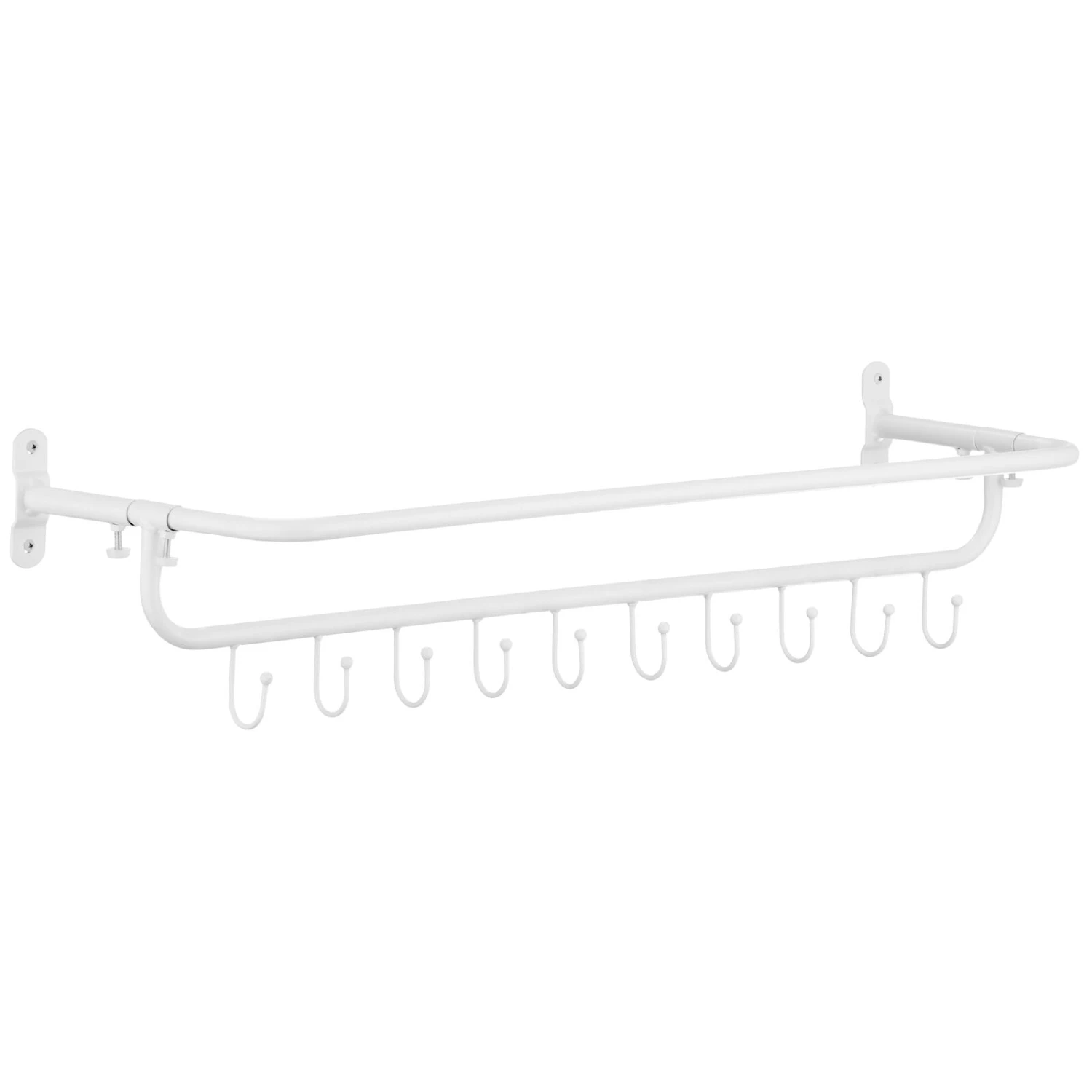 Wall Mount Sports Equipment Rack with Hooks Wall Mount Sports Equipment Rack With Hooks -mDesign 1600 Square JPG 18028MDHS OLa