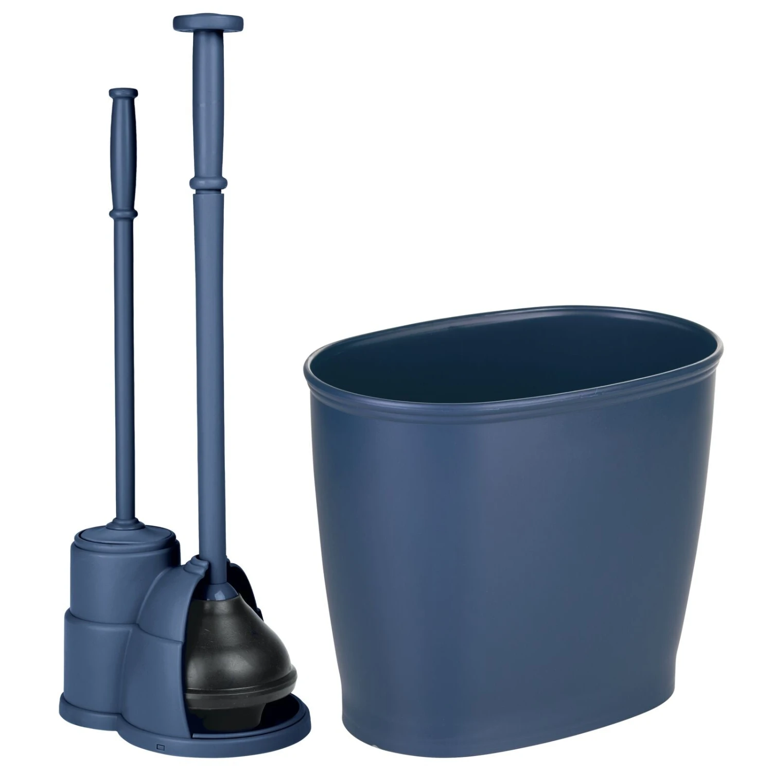 Toilet Brush, Plunger, + Trash Can Set Toilet Brush, Plunger, + Trash Can Set -mDesign 1600 Square JPG 18219MDBST.MAIN
