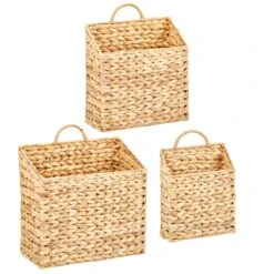Hyacinth Wall Mount Basket Set 3 Hyacinth Wall Mount Basket Set -mDesign 1600 Square JPG 18379MDHS.MAIN 3