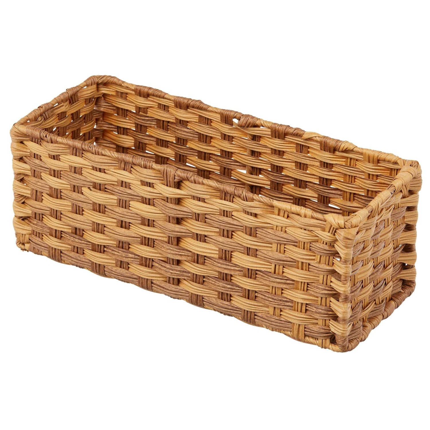 Woven Plastic Toilet Paper Basket 15 x 6 x 5.5 Woven Plastic Toilet Paper Basket 15 X 6 X 5.5 -mDesign 1600 Square JPG 18398MDBST OLa