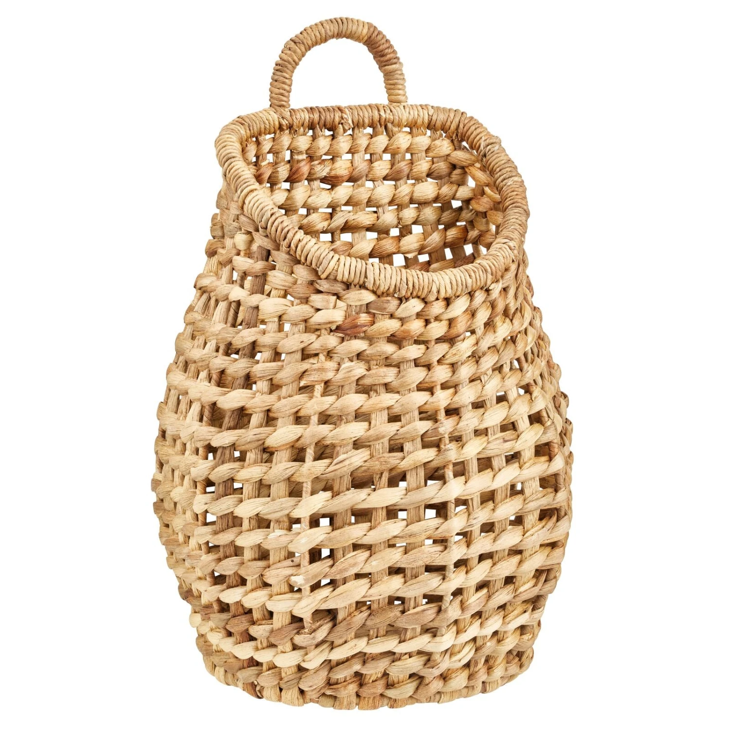 Hyacinth Boho Belly Wall Basket 11 x 7 x 15 Hyacinth Boho Belly Wall Basket 11 X 7 X 15 -mDesign 1600 Square JPG 18522MDHS OLa