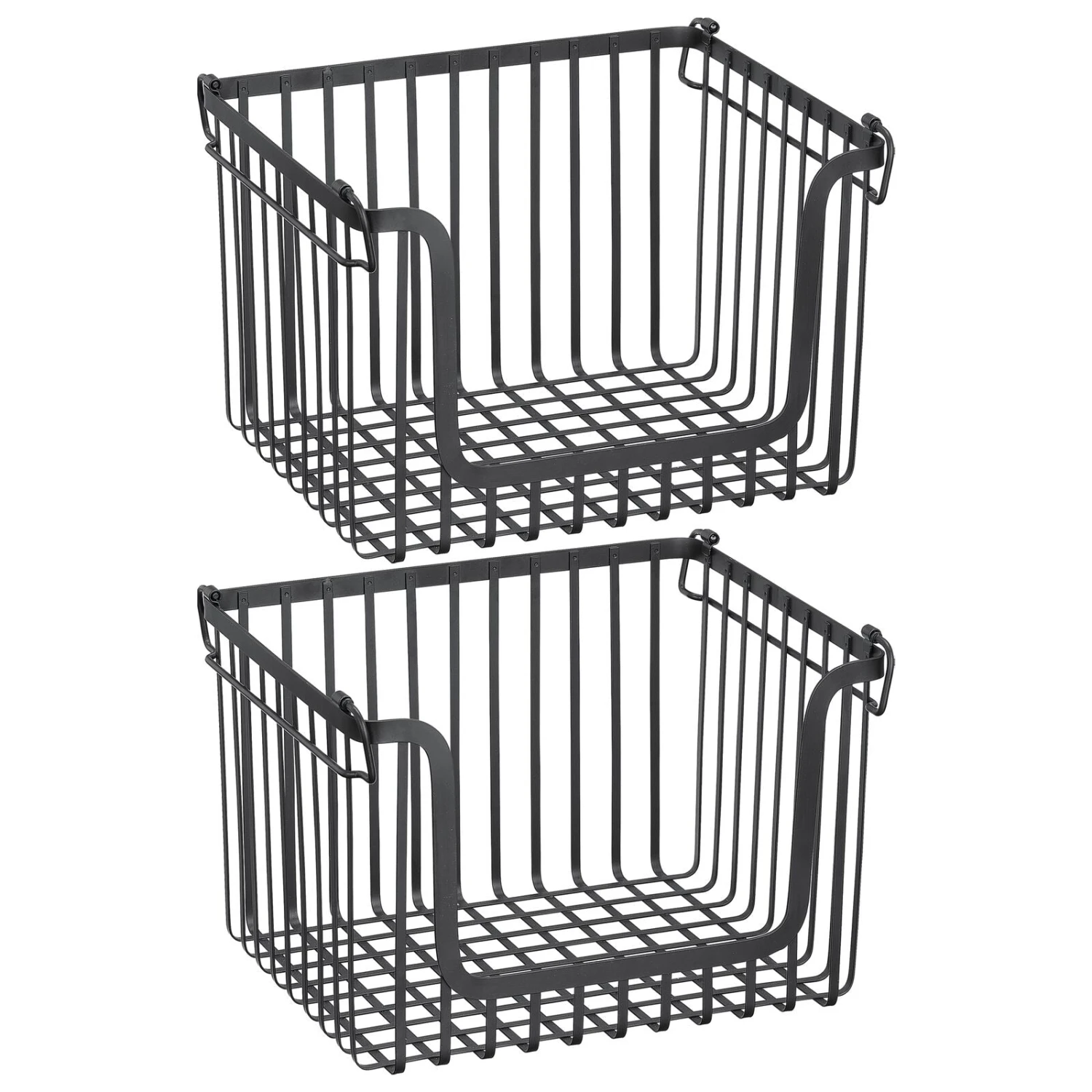 Stackable Wire Pantry Baskets 10 x 12 x 8 Stackable Wire Pantry Baskets 10 X 12 X 8 -mDesign 1600 Square JPG 18608MDK.MAIN 3