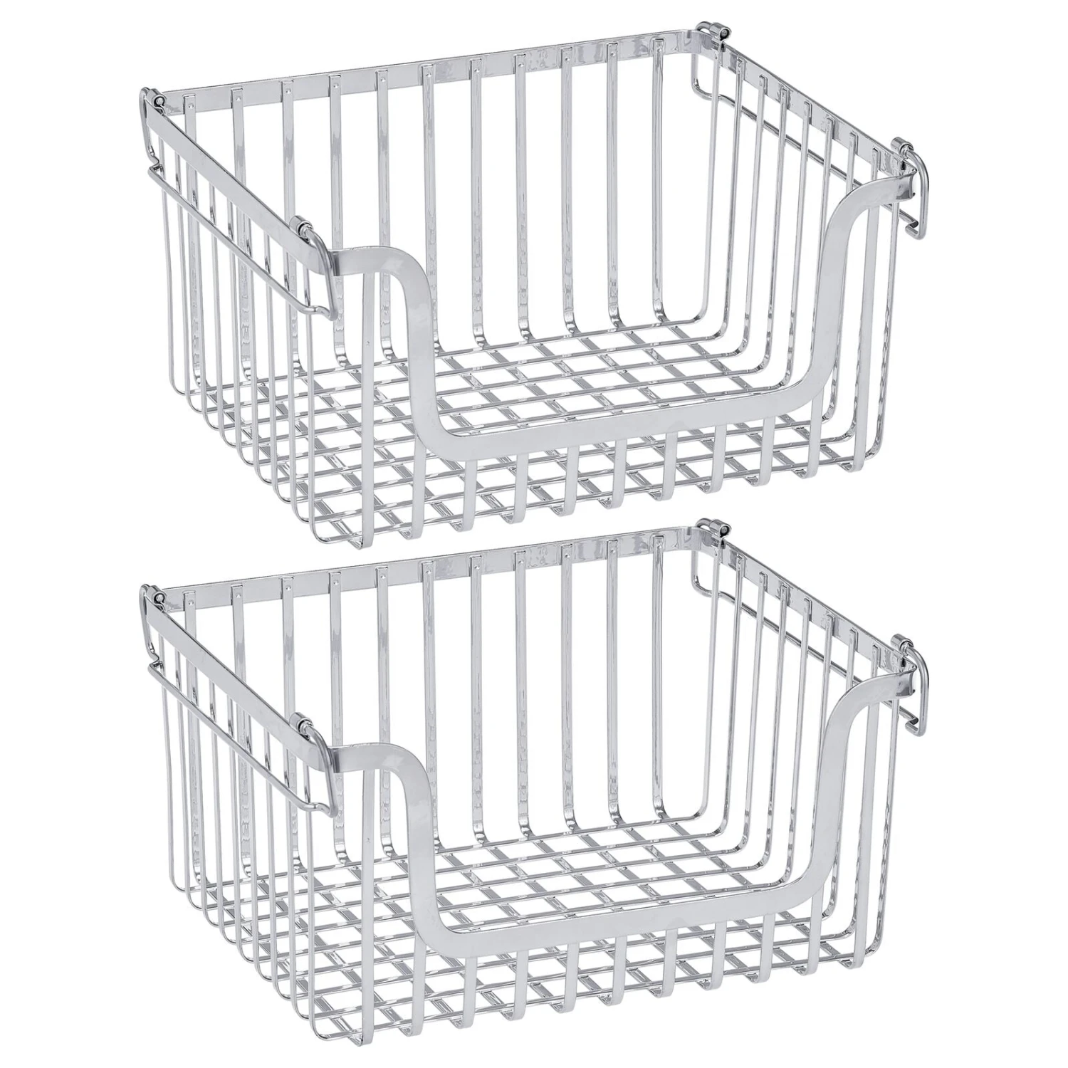 Stackable Wire Pantry Baskets 10 x 12 x 6 Stackable Wire Pantry Baskets 10 X 12 X 6 -mDesign 1600 Square JPG 18612MDK.MAIN 3