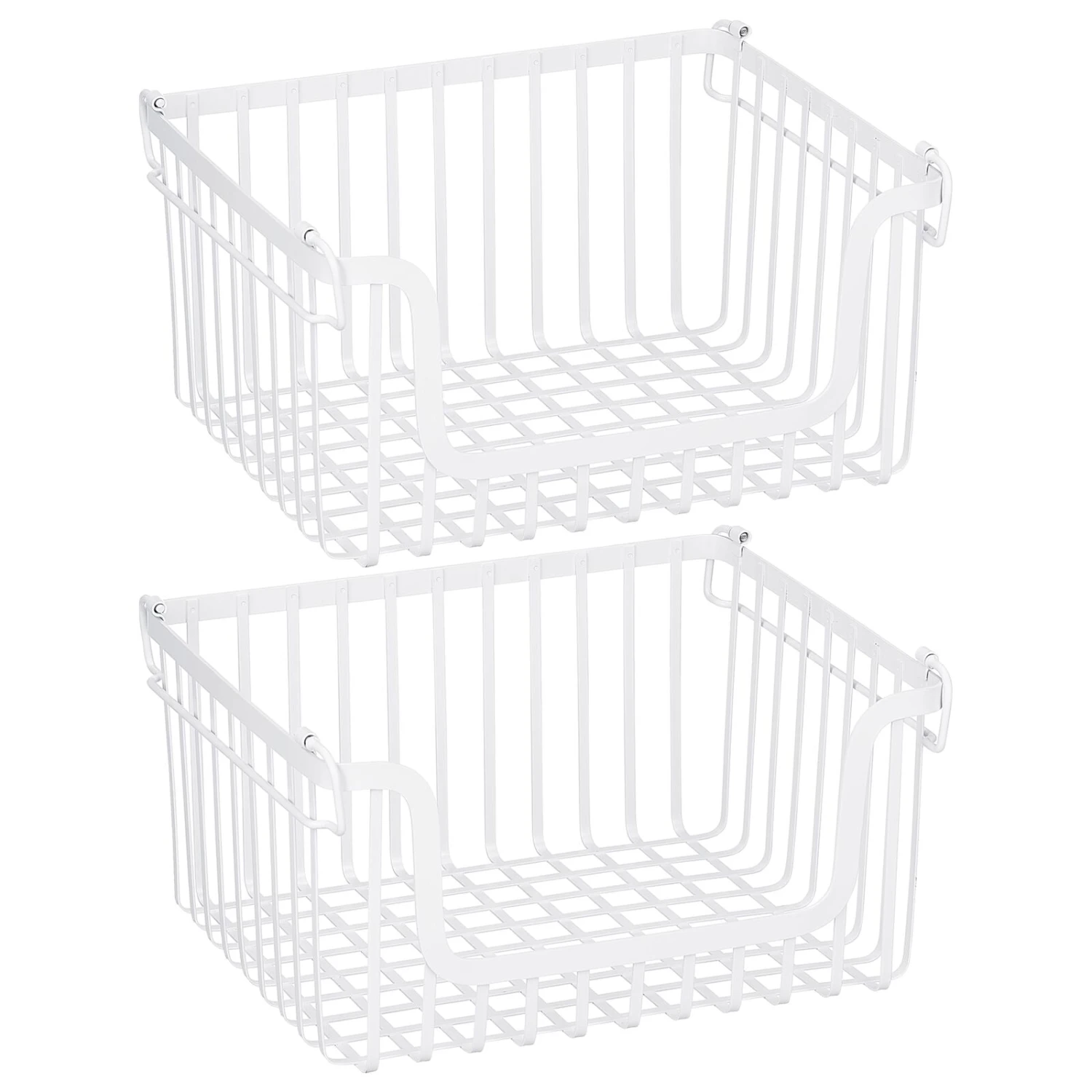 Stackable Wire Pantry Baskets 10 x 12 x 6 Stackable Wire Pantry Baskets 10 X 12 X 6 -mDesign 1600 Square JPG 18613MDK.MAIN 3