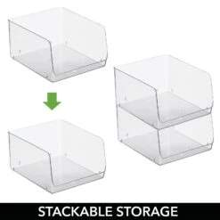 Stackable Open-Front Bin 12 X 10 X 6 6 Stackable Open-Front Bin 12 X 10 X 6 -mDesign 1600 Square JPG 18667MDK.PT04