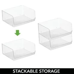 Stackable Open-Front Bin 12 X 15 X 6 4 Stackable Open-Front Bin 12 X 15 X 6 -mDesign 1600 Square JPG 18669MDK.PT03