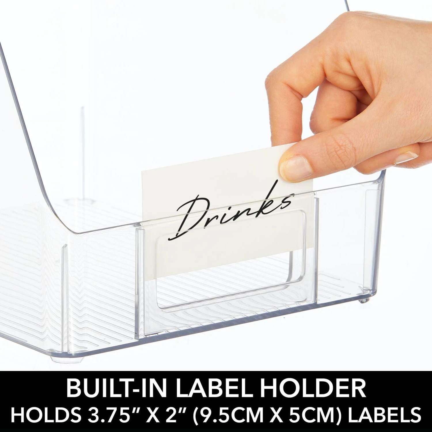 Open Front Bin with Label Holder 10 x 8 x 6 Open Front Bin With Label Holder 10 X 8 X 6 -mDesign 1600 Square JPG 18969MDK Detail d0b62765 81ec 4762 abf8 1f2685f08350