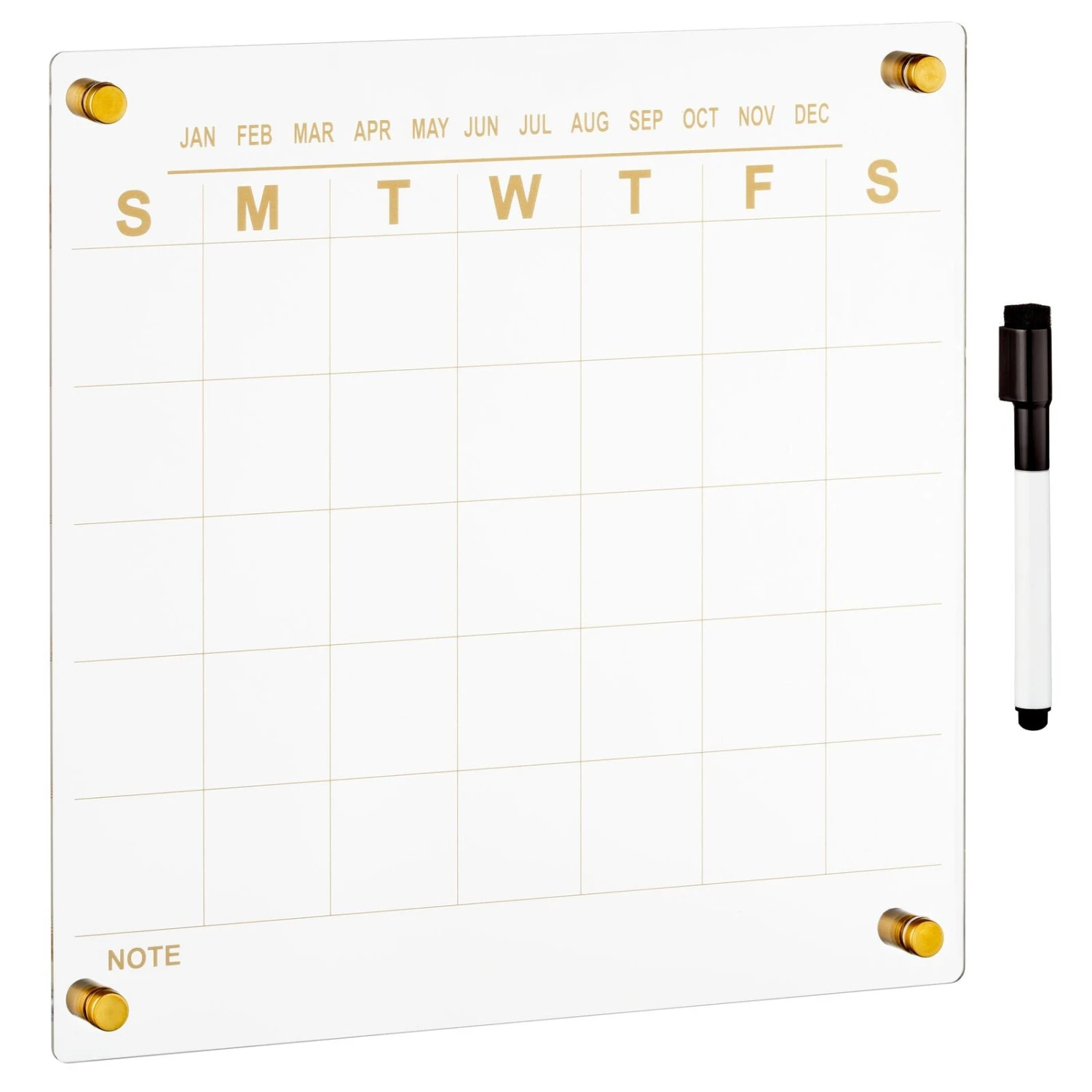 Wall Mount Monthly Calendar with Marker Wall Mount Monthly Calendar With Marker -mDesign 1600 Square JPG 19217MDHS OLa