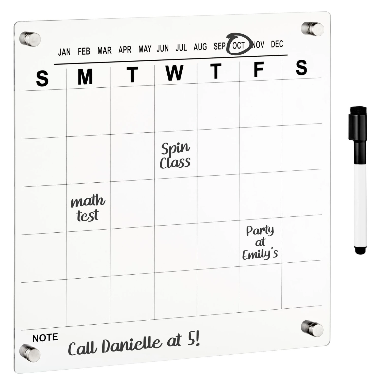 Wall Mount Monthly Calendar with Marker Wall Mount Monthly Calendar With Marker -mDesign 1600 Square JPG 19218MDHS OLb
