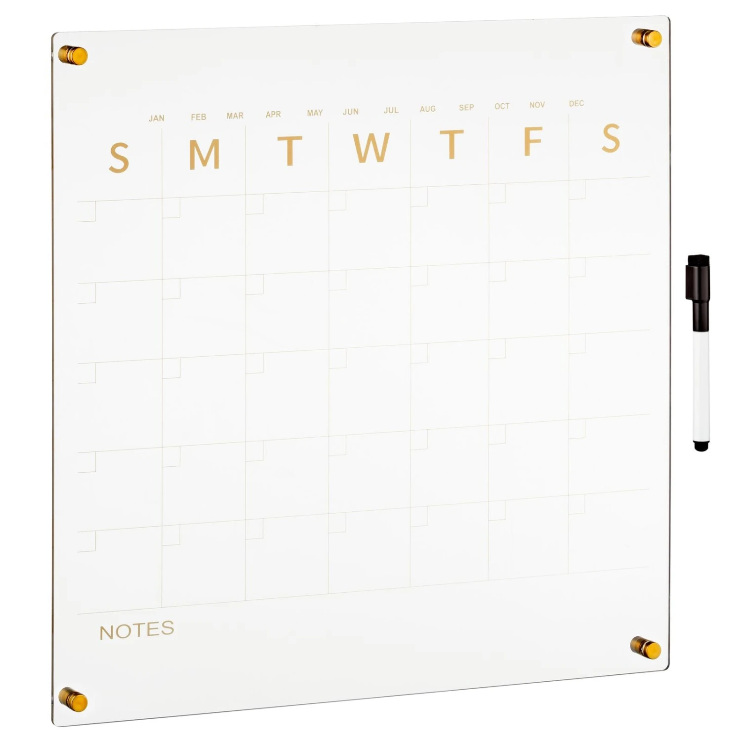 Wall Mount Monthly Calendar with Marker Wall Mount Monthly Calendar With Marker -mDesign 1600 Square JPG 19220MDHS OLa