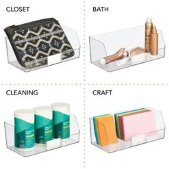 Open Front Bin With Label Holder 7.75 X 15 X 6 -mDesign 1600 Square JPG 19227MDK detail