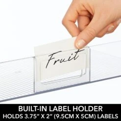 Open Front Bin With Label Holder 7.75 X 15 X 6 -mDesign 1600 Square JPG 19227MDK Detail