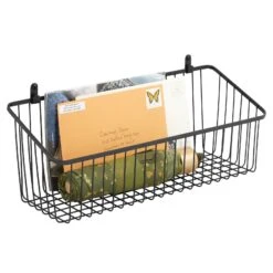 Wire Wall Baskets 6 X 16 X 6 2 Wire Wall Baskets 6 X 16 X 6 -mDesign 1600 Square JPG 19246MDHS.PT10