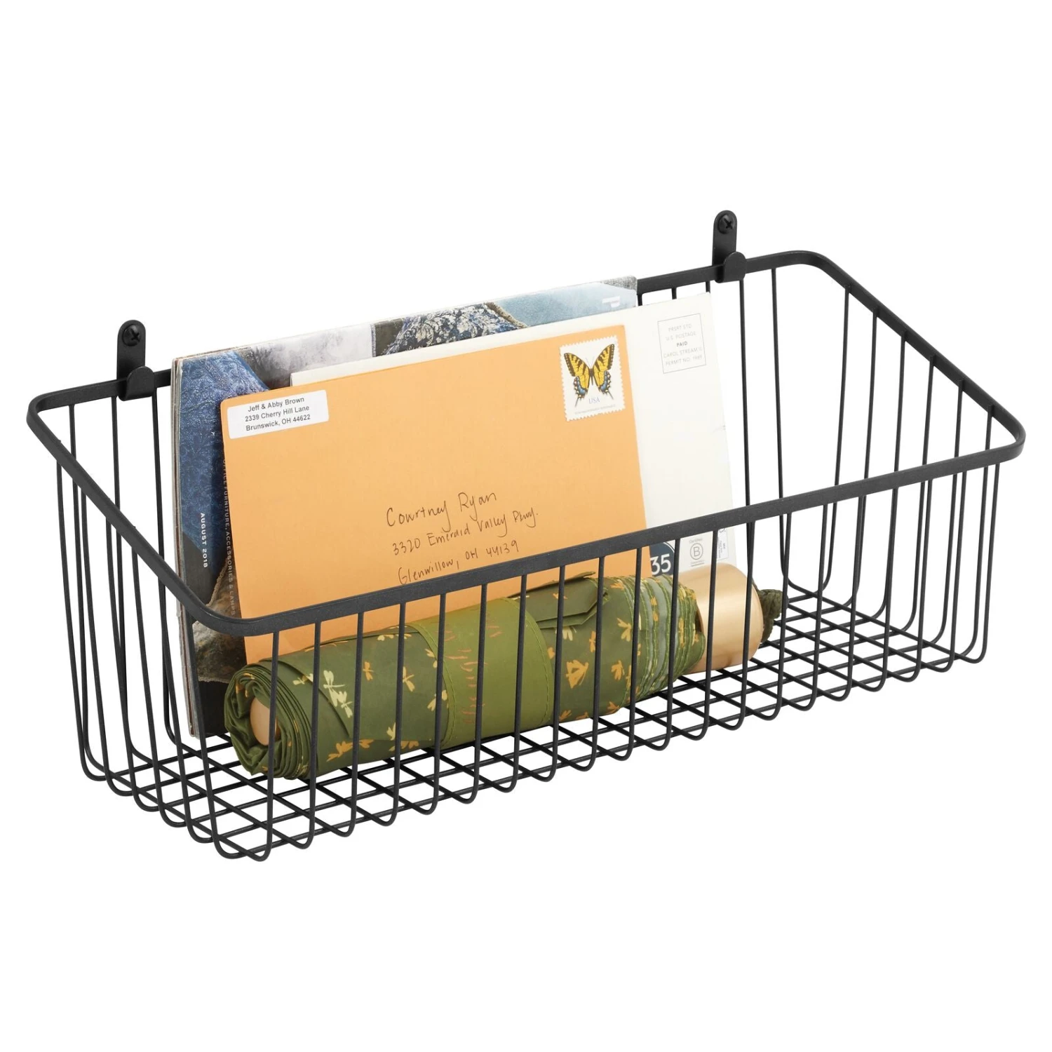 Wire Wall Baskets 6 x 16 x 6 Wire Wall Baskets 6 X 16 X 6 -mDesign 1600 Square JPG 19246MDHS.PT10