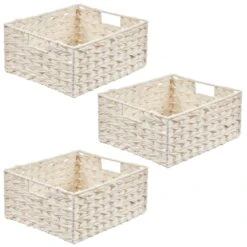 Woven Plastic Basket 13 X 12 X 6 6 Woven Plastic Basket 13 X 12 X 6 -mDesign 1600 Square JPG 19326MDK.MAIN 3