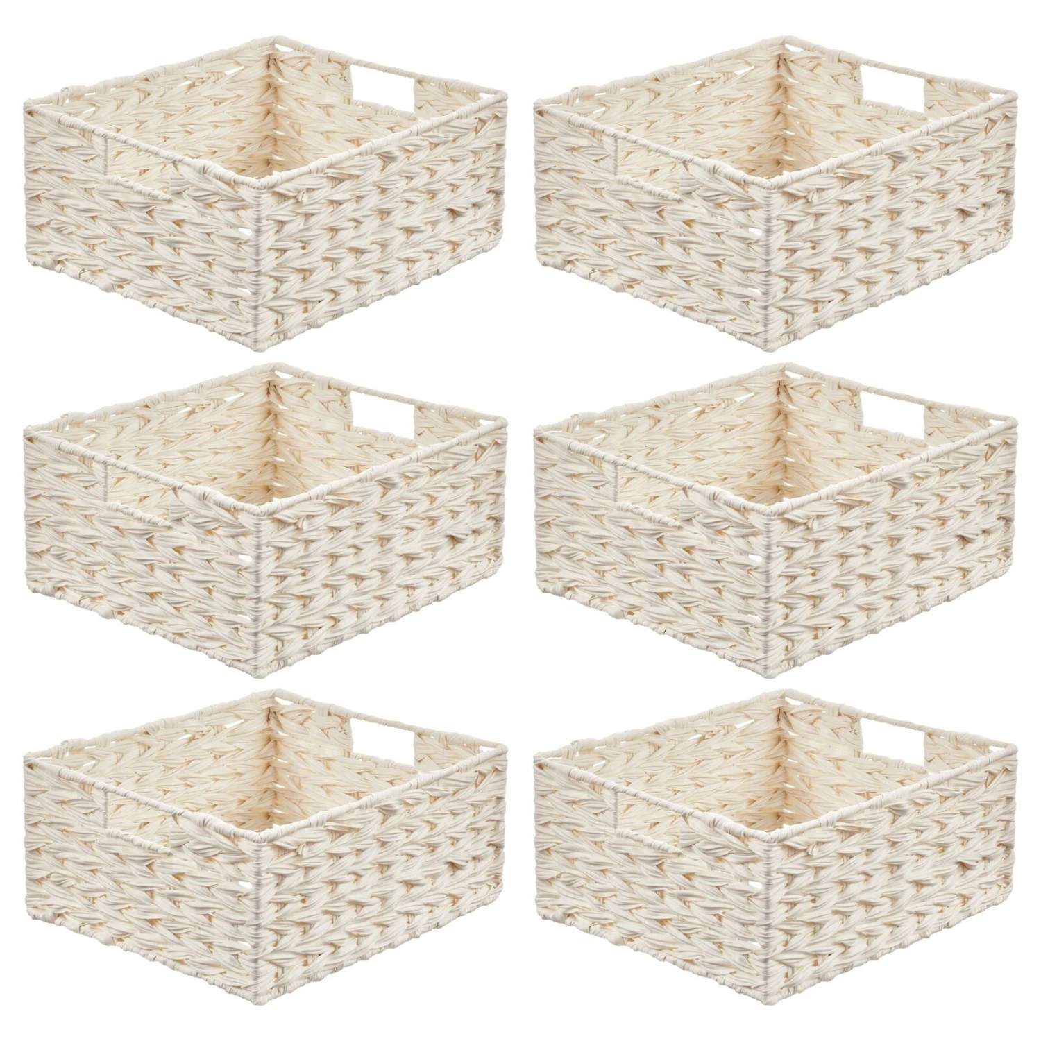 Woven Plastic Basket 13 x 12 x 6 Woven Plastic Basket 13 X 12 X 6 -mDesign 1600 Square JPG 19327MDK.MAIN 3