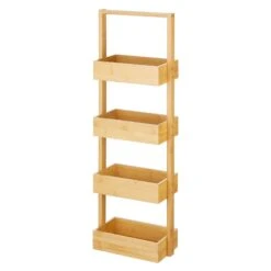 4-Tier Bamboo Storage Tower
