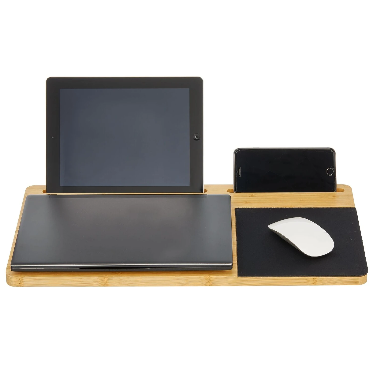 Bamboo Lap Desk with Mouse Pad Bamboo Lap Desk With Mouse Pad -mDesign 1600 Square JPG 19567MDHS OLc