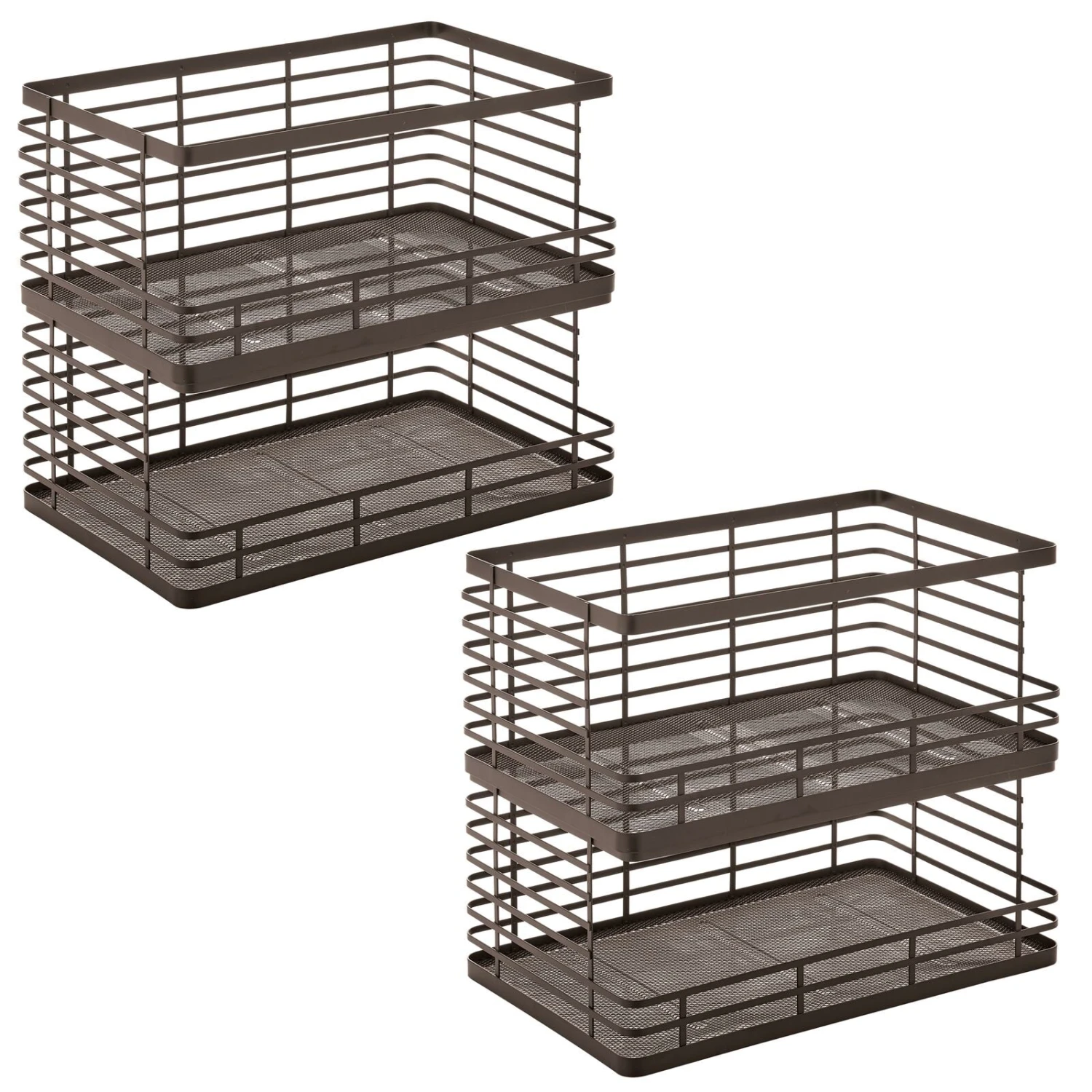 Stackable Wire Pantry Baskets 11 x 18 x 7.5 Stackable Wire Pantry Baskets 11 X 18 X 7.5 -mDesign 1600 Square JPG 19818MDK.MAIN 3