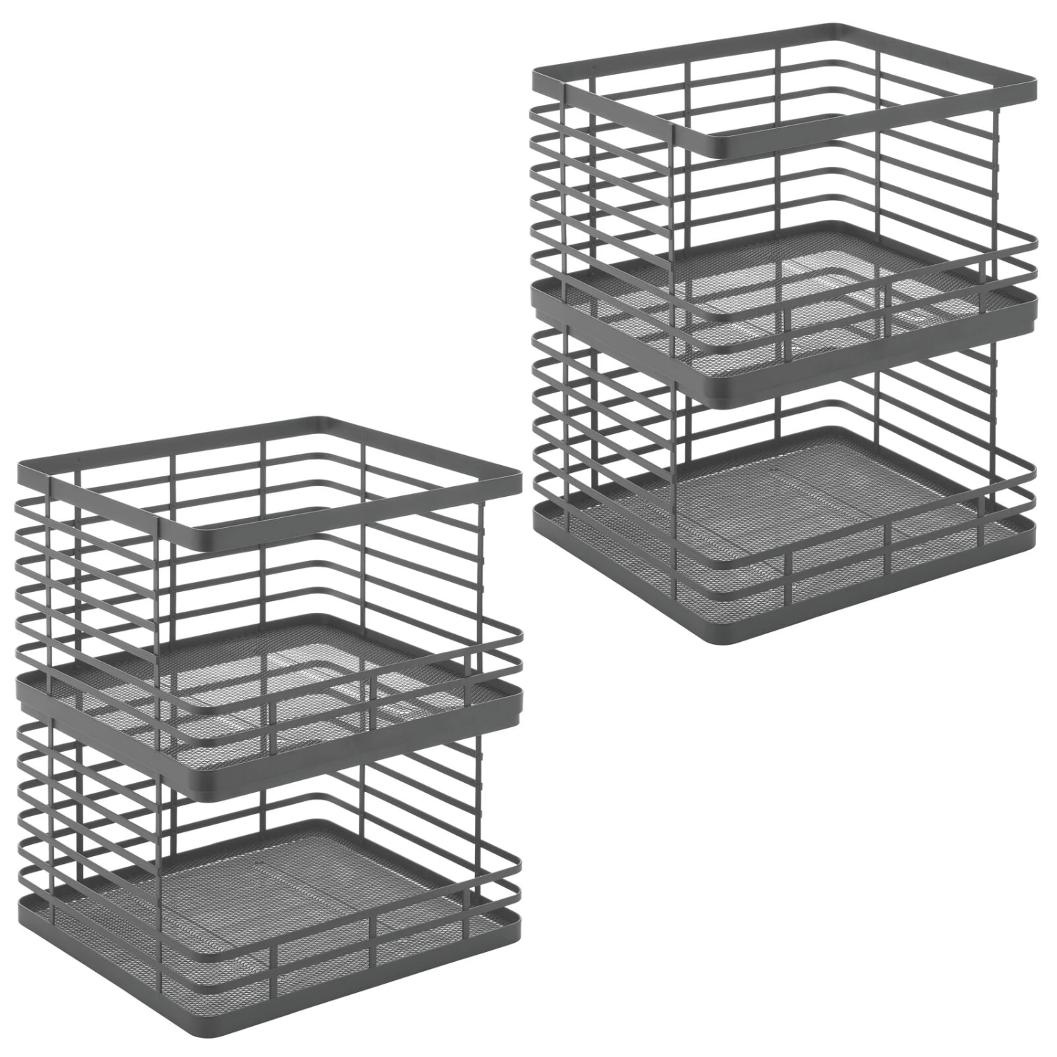 Stackable Wire Pantry Baskets 11 x 12 x 7.5 Stackable Wire Pantry Baskets 11 X 12 X 7.5 -mDesign 1600 Square JPG 19823MDK.MAIN 3