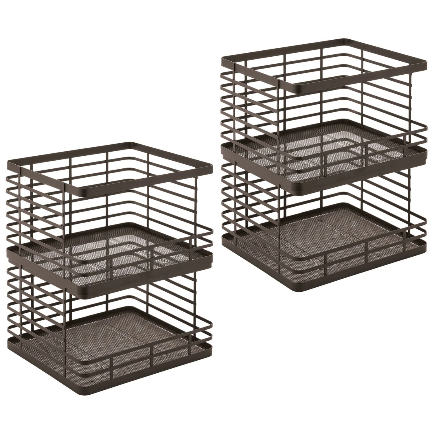 Stackable Wire Pantry Baskets 11 x 12 x 7.5 Stackable Wire Pantry Baskets 11 X 12 X 7.5 -mDesign 1600 Square JPG 19824MDK.MAIN 3