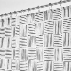 Abstract Stripe Shower Curtain