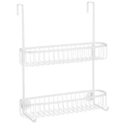 Over-the-Door Shower Caddy With 2 Hooks 2 Over-the-Door Shower Caddy With 2 Hooks -mDesign 1600 Square JPG 20066MDBST OLb