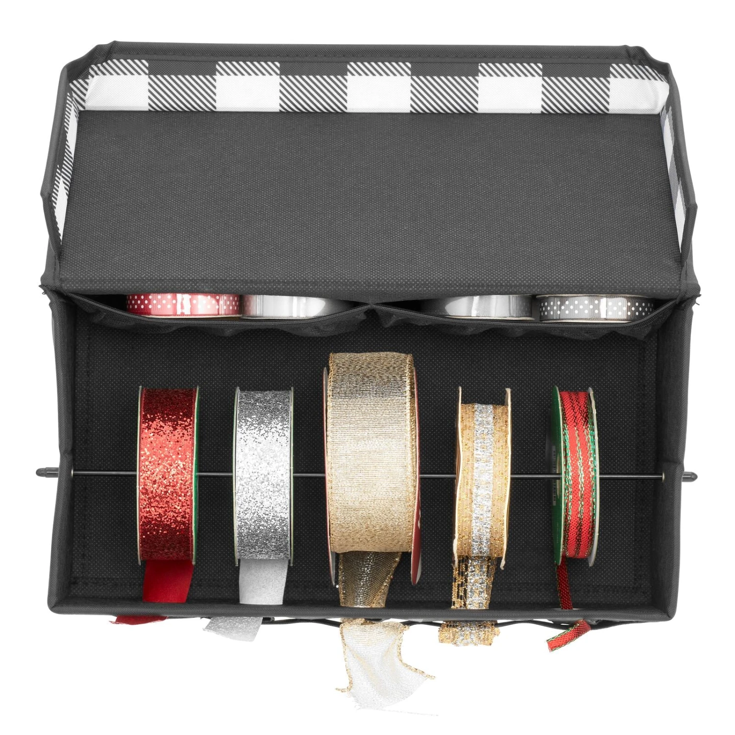 Gift Wrap Ribbon Storage and Dispenser Gift Wrap Ribbon Storage And Dispenser -mDesign 1600 Square JPG 20086MDCO detail