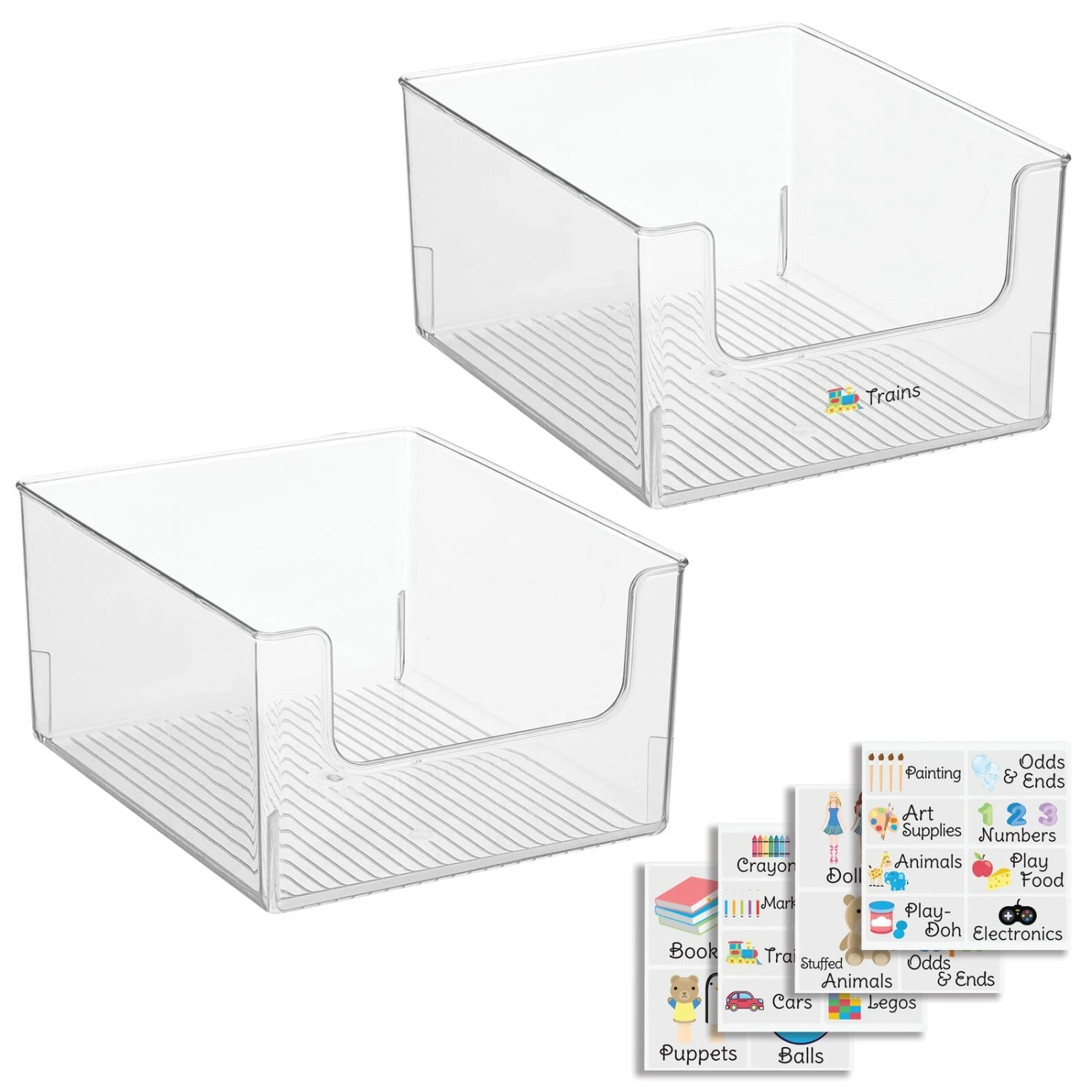 Front Dip Bin with Labels 12 x 10 x 6 Front Dip Bin With Labels 12 X 10 X 6 -mDesign 1600 Square JPG 20453MDT.MAIN 3