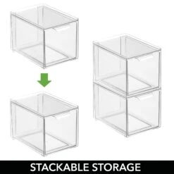 Stackable Kitchen Storage Drawer 8.5 X 6 X 6 7 Stackable Kitchen Storage Drawer 8.5 X 6 X 6 -mDesign 1600 Square JPG 20542MDK detail2