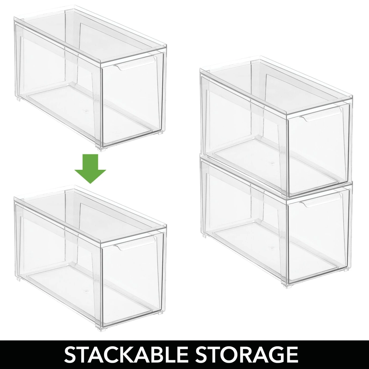 Stackable Kitchen Storage Drawer 14 x 7 x 8 Stackable Kitchen Storage Drawer 14 X 7 X 8 -mDesign 1600 Square JPG 20697MDCO.PT02