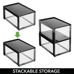 Stackable Makeup Storage Drawer 12 X 8 X 6 4 Stackable Makeup Storage Drawer 12 X 8 X 6 -mDesign 1600 Square JPG 20861MDO detail2