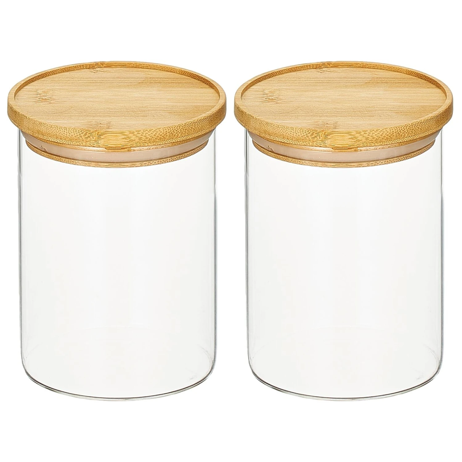 Glass Kitchen Canister with Bamboo Lid Glass Kitchen Canister With Bamboo Lid -mDesign 1600 Square JPG 21033MDK.MAIN 3
