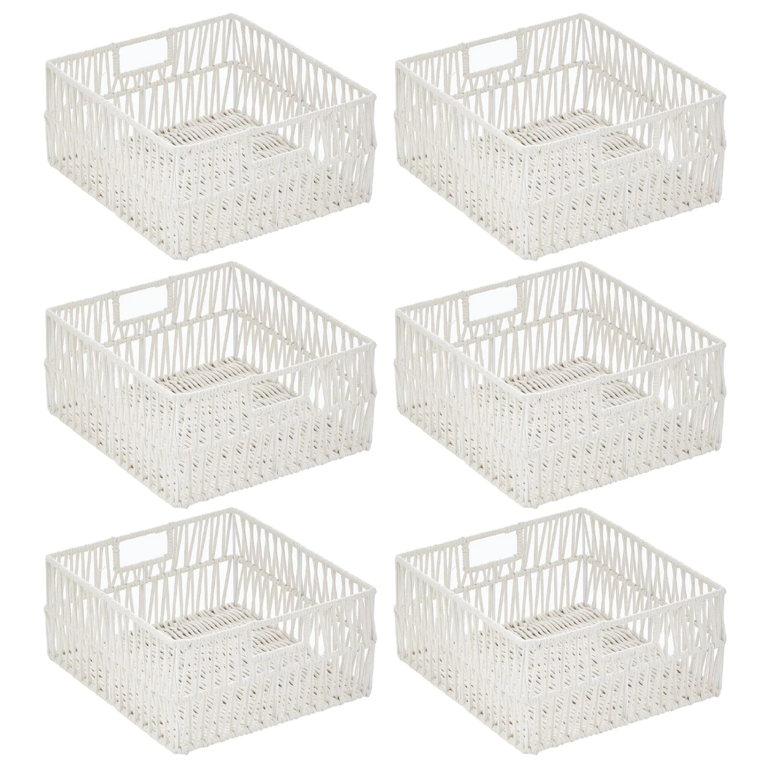 Cotton Rope Basket 13 x 12 x 6 Cotton Rope Basket 13 X 12 X 6 -mDesign 1600 Square JPG 21430MDK.MAIN 3