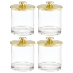 Acrylic Bathroom Canisters 4 Acrylic Bathroom Canisters -mDesign 1600 Square JPG 21504MDBA.MAIN 3