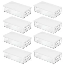 Stackable Kitchen Box With Lid And Handles 15 X 8.5 X 4 2 Stackable Kitchen Box With Lid And Handles 15 X 8.5 X 4 -mDesign 1600 Square JPG 21567MDK.MAIN 3