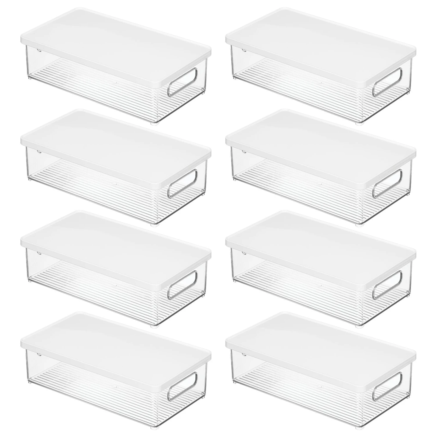 Stackable Kitchen Box with Lid and Handles 15 x 8.5 x 4 Stackable Kitchen Box With Lid And Handles 15 X 8.5 X 4 -mDesign 1600 Square JPG 21567MDK.MAIN 3