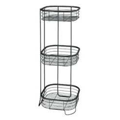Bathroom 3-Tier Corner Basket Stand