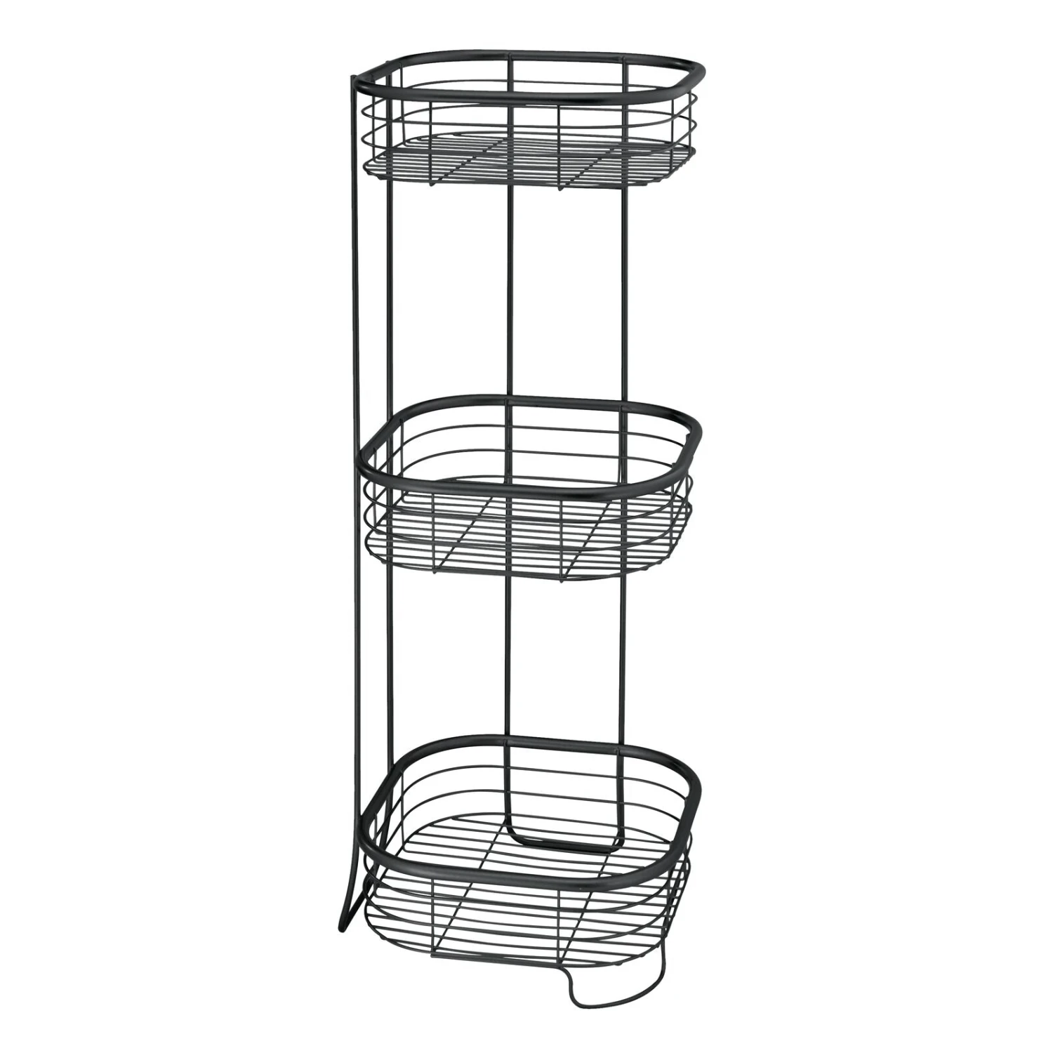 Bathroom 3-Tier Corner Basket Stand Bathroom 3-Tier Corner Basket Stand -mDesign 1600 Square JPG 28667 OL