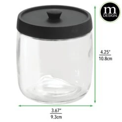 Glass Vanity Canister Set 2 Glass Vanity Canister Set -mDesign 1600 Square JPG 3319MDBA.DIMS