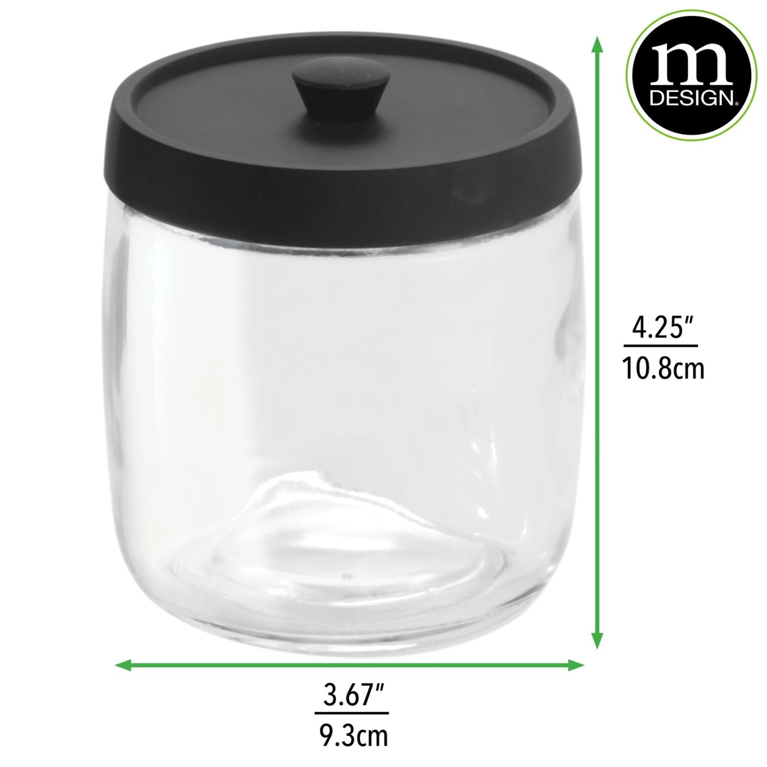 Glass Vanity Canister Set Glass Vanity Canister Set -mDesign 1600 Square JPG 3319MDBA.DIMS