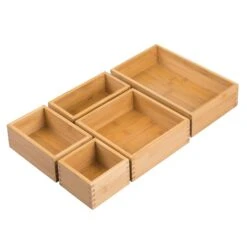 5-Piece Bamboo Drawer Organizer Set 5 5-Piece Bamboo Drawer Organizer Set -mDesign 1600 Square JPG 41660 naked R3